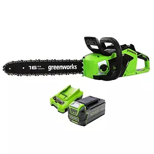 Akumulatorowa piła łańcuchowa 40V 40cm Greenworks GD40CS18K4 z baterią 4Ah i ładowarką 2A - Zdjęcie 1 z 12