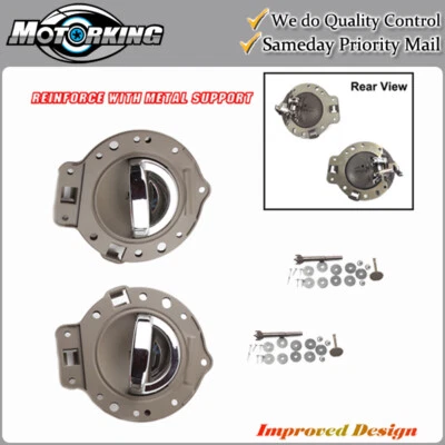 Manija de puerta interior delantera izquierda y derecha para 06-10 Jeep Commander caqui y cromo Foto 1 de 4