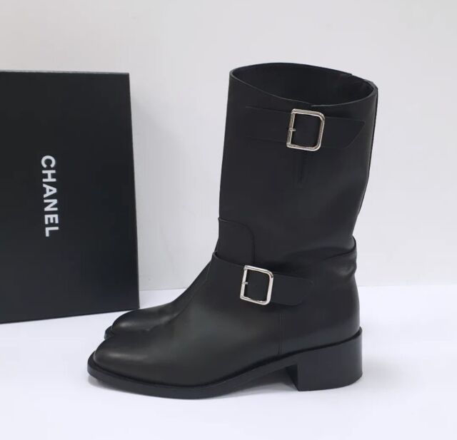 CHANEL Women's Biker Boots with Upper Leather for sale
