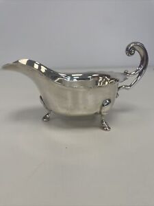 Vintage Solid Silver Sauce Boat E Viners Sheffield 1931