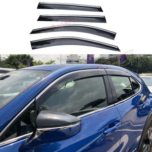 2019-2022 For Lexus UX 200 250h Black W/Chrome Window Visor Vent Sun Rain Guards - Imagen 1 de 11