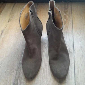 Nine West Tristan Boho Suede Western Ankle Boots Neutral Rodeo Sz:6.5 - Picture 1 of 9