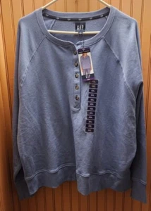 Gap Henley Sweatshirt English Manor (blau) Damen Gr. XXL Neu mit Etikett UVP 55 $ - Bild 1 von 7