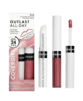 3X CoverGirl Outlast All day Lip Color 550 Bushed Mauve