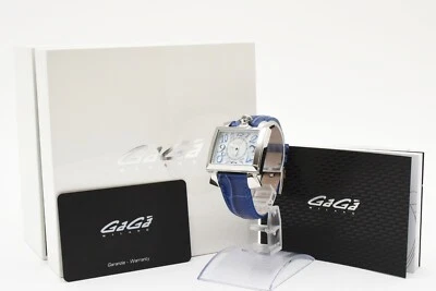 [COMO NUEVO con caja] Reloj de cuarzo para hombre Gaga MILANO Manuale 7866 cuerda manual azul #91 Foto 1 de 4