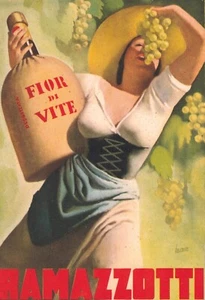 BOCCASILE - Cartolina Pubblicitaria Ramazzotti Fior di Vite 1937 Milano - Picture 1 of 2
