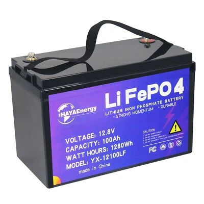 12V Lifepo4 Battery 100Ah 50Ah Lithium Batteries Pack for RV Marine Solar System - Image 1 of 4