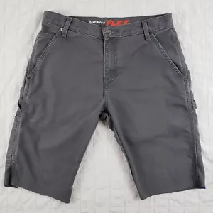 Dickies Mens Sz 32 x 12" Inseam FLEX carpenter Canvas Cut Off shorts Gray - Picture 1 of 10