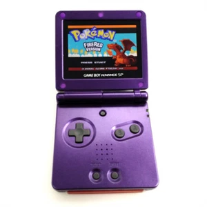 Purple Game Boy Advance GBA SP Console AGS 101 Brighter Backlit LCD Console - Picture 1 of 5