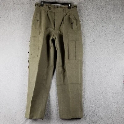 M&S Dutch German Thick Wool Hunting Field Pants Cargo Military 31X30 60's Mar62' - Image 1 of 4