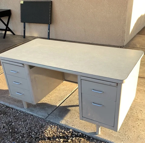 Steelcase Vintage Industrial, Metal Tanker Desk Mid-Century.  Scottsdale AZ Cover