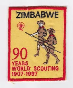 Parche 1907-1997 ÁFRICA SCOUT OF ZIMBABWE - WORLD SCOUTING 90º ANIVERSARIO - Imagen 1 de 1