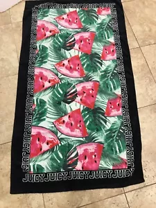 Juicy Couture Beach Towel Watermelon Spa Pool 100% Cotton 64x35” EUC - Picture 1 of 7