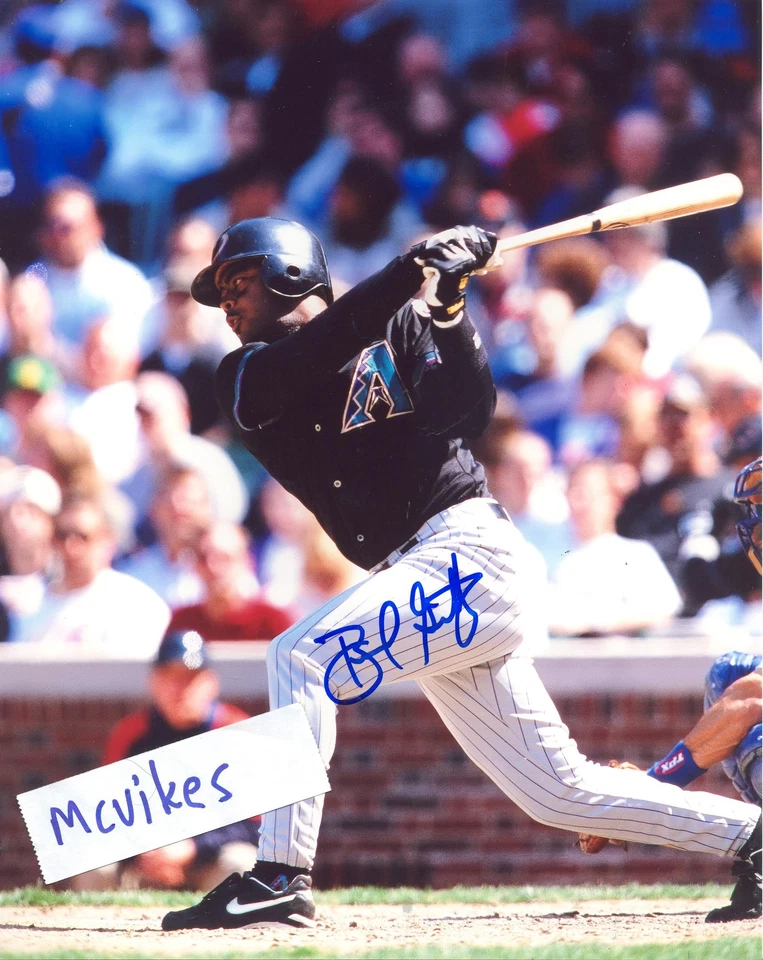 Foto firmada autografiada por Bernard Gilkey Arizona Diamondbacks 8x10 certificado de autenticidad Foto 1 de 1