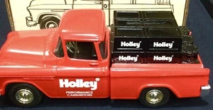 1955 CHEVY CAMEO PICKUP TRUCK COIN BANK JIMMY’S HOLLEY 1992 ERTL DIE CAST METAL - Picture 1 of 7