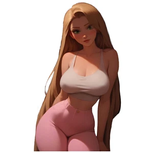 RAPUNZEL TANGLED Sexy Waifu Weatherproof Anime Sticker 6" Car Decal - Picture 1 of 9