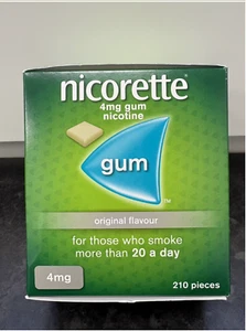 Nicorette Original Flavour Sugar Free Gum 4mg Nicotine - 210 Pieces | Exp2025/26 - Picture 1 of 1