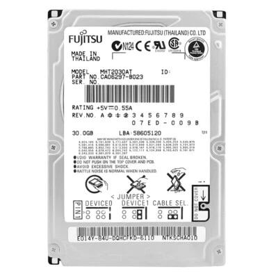 Festplatte Fujitsu 30Gb MHT2030AT 2Mb Cache 4200Rpm ATA 2,5" Zoll - Bild 1 von 4