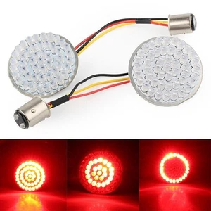 2X Rote Kugel LED Rückfahrscheinwerfer 1157 Glühbirne  für Harley Touring - Bild 1 von 12