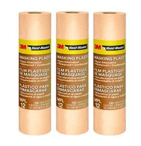 3M Hand-Masker Masking Plastic, 12 in x 120 yds 3 Roll - Picture 1 of 5