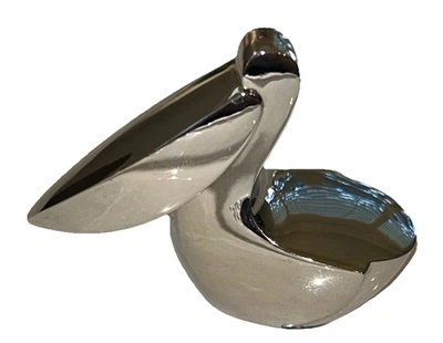 Estatuilla de pelícano chapada en plata Dansk International Designs JHQ Dinamarca de colección Foto 1 de 4