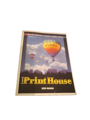Corel Print House  (1995)  User Manual windows 98 Paperback book - Image 1 of 4
