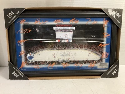 The Highland Mint Edmonton Oilers Hockey Facsimile Signatures Art Picture NHL - Image 1 of 4