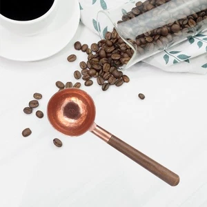 Coffee Bean Measuring Spoon With Wooden Handle Coffee Bean Measuring Spoon Cop - Picture 1 of 12