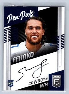 2021 Panini Donruss Elite Pen Pals Simi Fehoko Auto #PP-SFE - Imagen 1 de 2