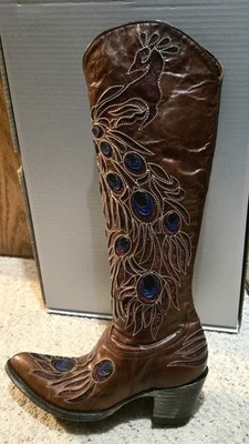 Old Gringo Peacock Boots Worn 2 X's HEAD Turning SEXY Boots Prof. Sealed Unique! - Image 1 of 4