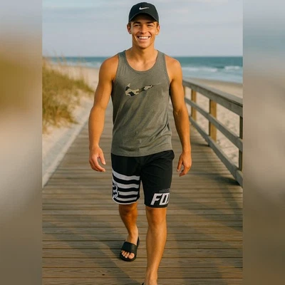 Bañador Fox Racing H20 negro blanco 34 estrellas rayas motocross Foto 1 de 4