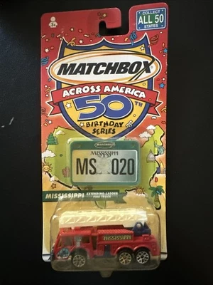 2001 Matchbox Across America 50th Birthday Series Mississippi Fire Truck - Image 1 of 4