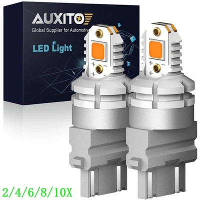 Canbus 3157 3757 3457 LED Rear Turn Signal Blinker Bulb Amber 3000K Bright 2/10x - Image 1 of 4