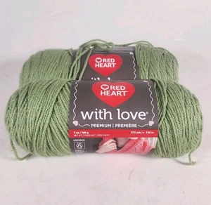 Lote de 2 lechugas Red Heart With Love E400 1604 peso peor mediano 4 7 oz - Imagen 1 de 8