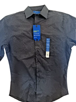  Brand new APT.9 mens black dress shirt - Image 1 of 4