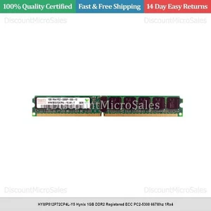 HYMP512P72CP4L-Y5 Hynix 1GB DDR2 Registered ECC PC2-5300 667Mhz 1Rx4 - Picture 1 of 1