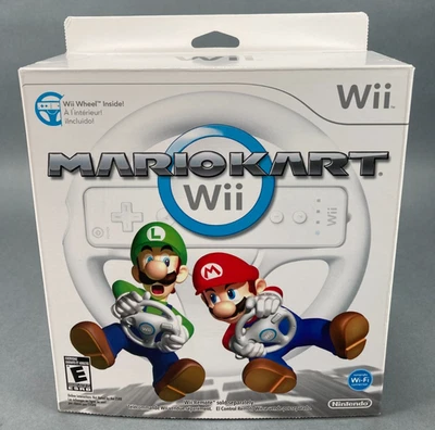 Mario Kart Wii Wheel Bundle OEM; Nintendo Wii 2008 (SEALED NEW) *RARE* - Image 1 of 4