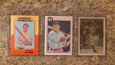 (3) Joe Cronin 1983 TCMA Immortals Card Donruss Heroes 1986 Sportflics HOF Sox - Image 1 of 4