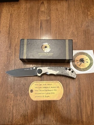 Spartan Harsey Folder SF5 Custom "Fir Trees" - MagnaCut - Titanium - Image 1 of 4