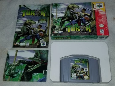 Turok: Dinosaur Hunter (Nintendo 64) N64 CIB Complete in Box Manual & Poster - Image 1 of 4