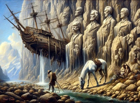 After Salvadore Dali 绘画 Giclee 帆布 16 英寸 x 20 英寸带垫框 — 第 1/1 张图片