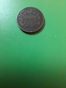 UNITED STATES 2 CENTS 1864 U,VERY RARE.UNION SHIELD. - Picture 1 of 4