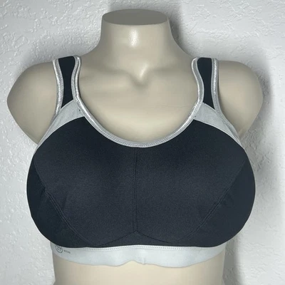 Sujetador deportivo Anita Extreme Control negro 42C gris negro inalámbrico suave cómodo Foto 1 de 4