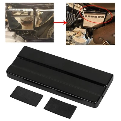 Black Battery Box Top Cover For Harley Low Rider FXS Sportster XL Super Glide FX Foto 1 de 4