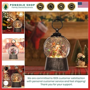 Weihnachten Schneemann Schneekugel Laterne, beleuchtet Weihnachten Innendeko w... - Bild 1 von 8