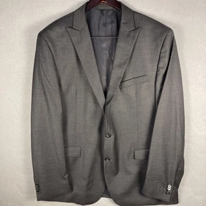 Traje de Lana Kenneth Cole 48L 42W Gris Carbón 2 Botones 2 Ventilaciones Clásico - Imagen 1 de 13