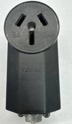 RECEPTÁCULO Eagle Black Range montaje en superficie 10-50R 3 cables 50A 125/250V 50 amperios Foto 1 de 4