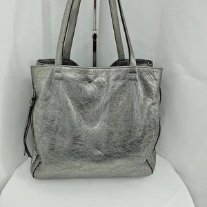 Gianni Chiarini Handtasche Silber groß Leder Doppelgriffe - Bild 1 von 15
