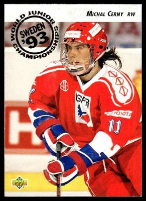 1992-93 Upper Deck #603 Michal Cerny Czechoslovakia Rookie Hockey Card - Image 1 of 2