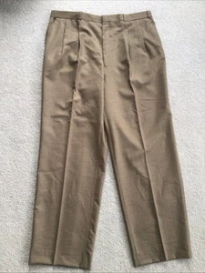 Pantaloni Chaps Ralph Lauren uomo 42x33 marroni pieghettati lana eleganti NUOVI - Foto 1 di 6